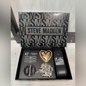 Steve Madden Gift Belt Box, Reversible & 3 Buckles, Sealed Brand New In Box